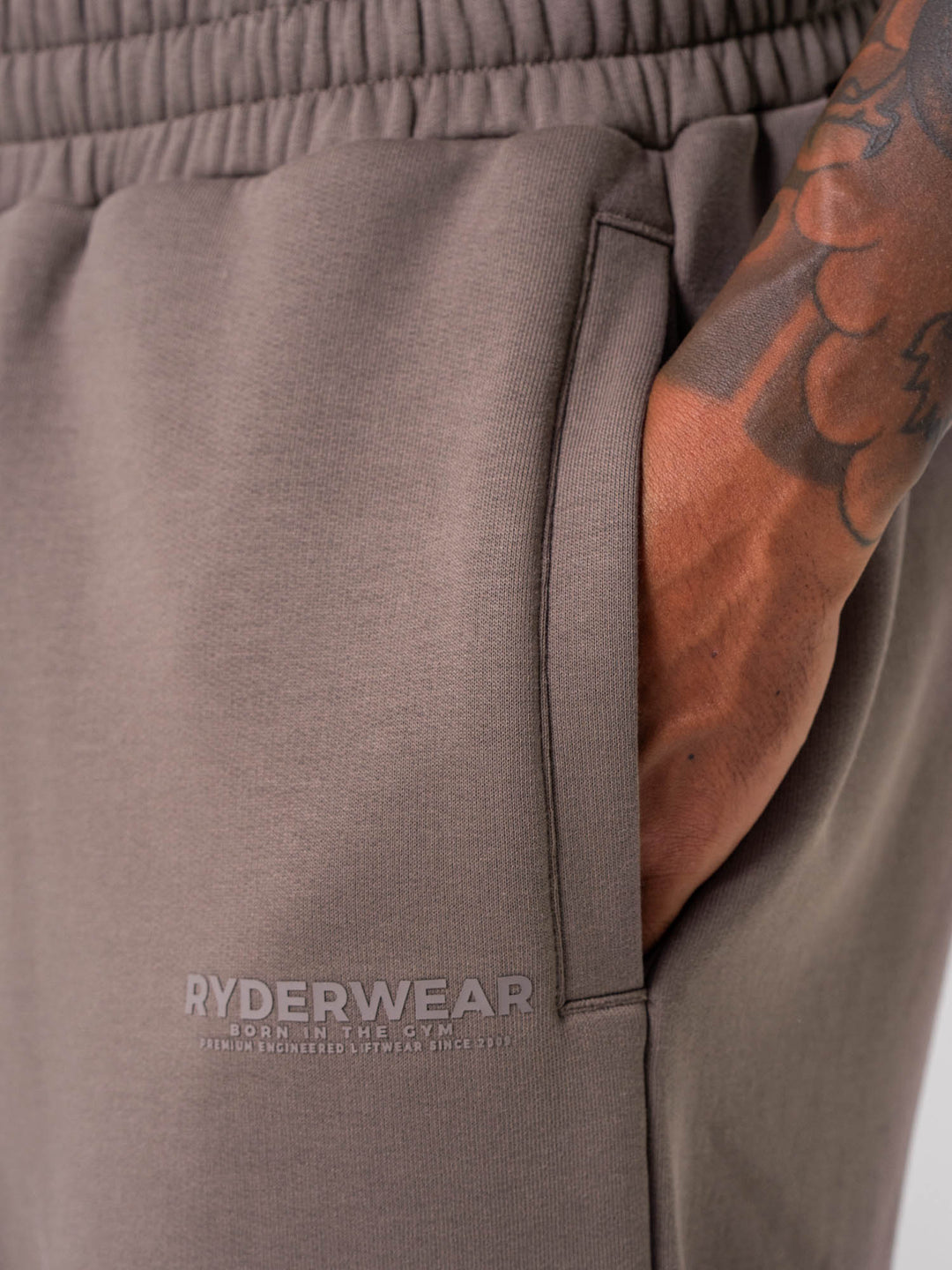 Unisex Fleece Track Pant - Deep Taupe Clothing Ryderwear 