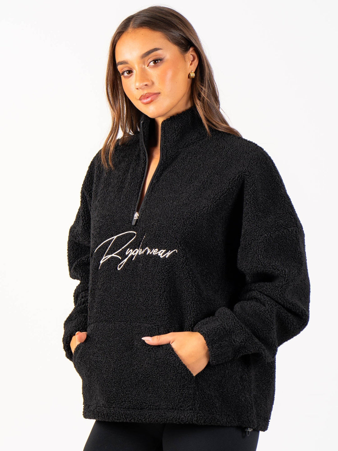 Unisex Teddy Jumper - Black Clothing Ryderwear 