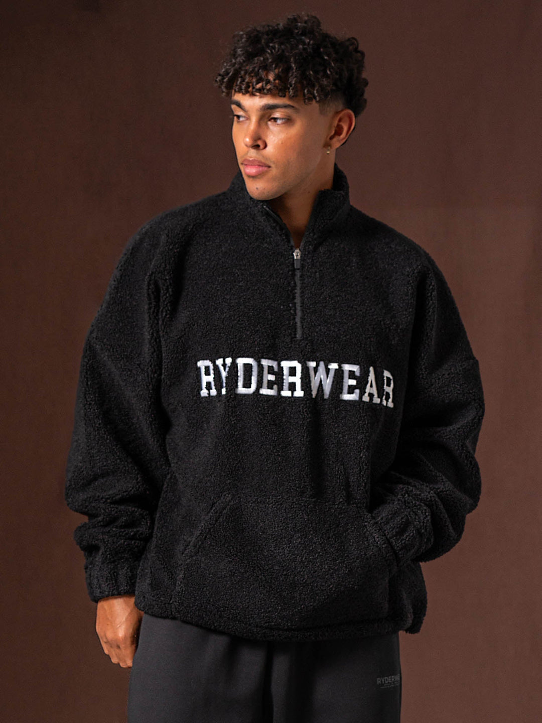 Unisex Teddy Jumper - Black Clothing Ryderwear 