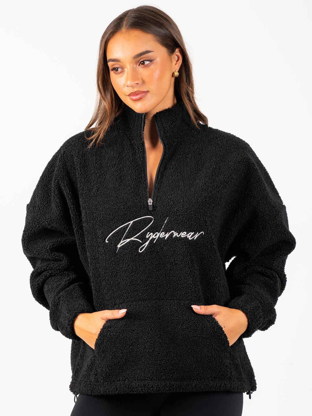 Unisex Teddy Jumper - Black Clothing Ryderwear 