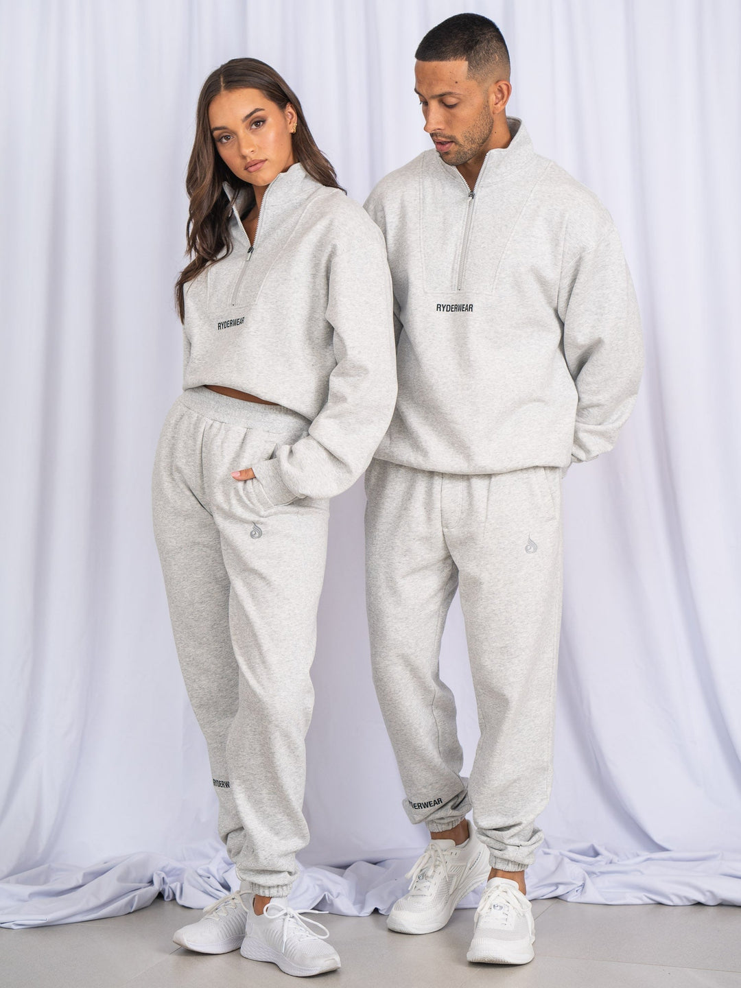 Unisex Track Pants - Snow Marl Clothing Ryderwear 