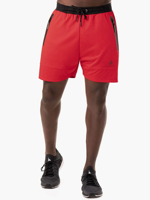 Action Mesh Short Red