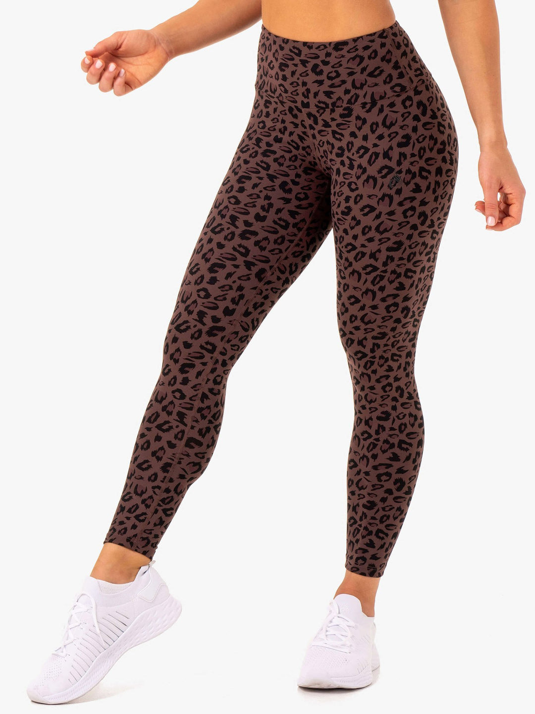 Rotation High Waisted Scrunch Leggings - Black Leopard - Ryderwear