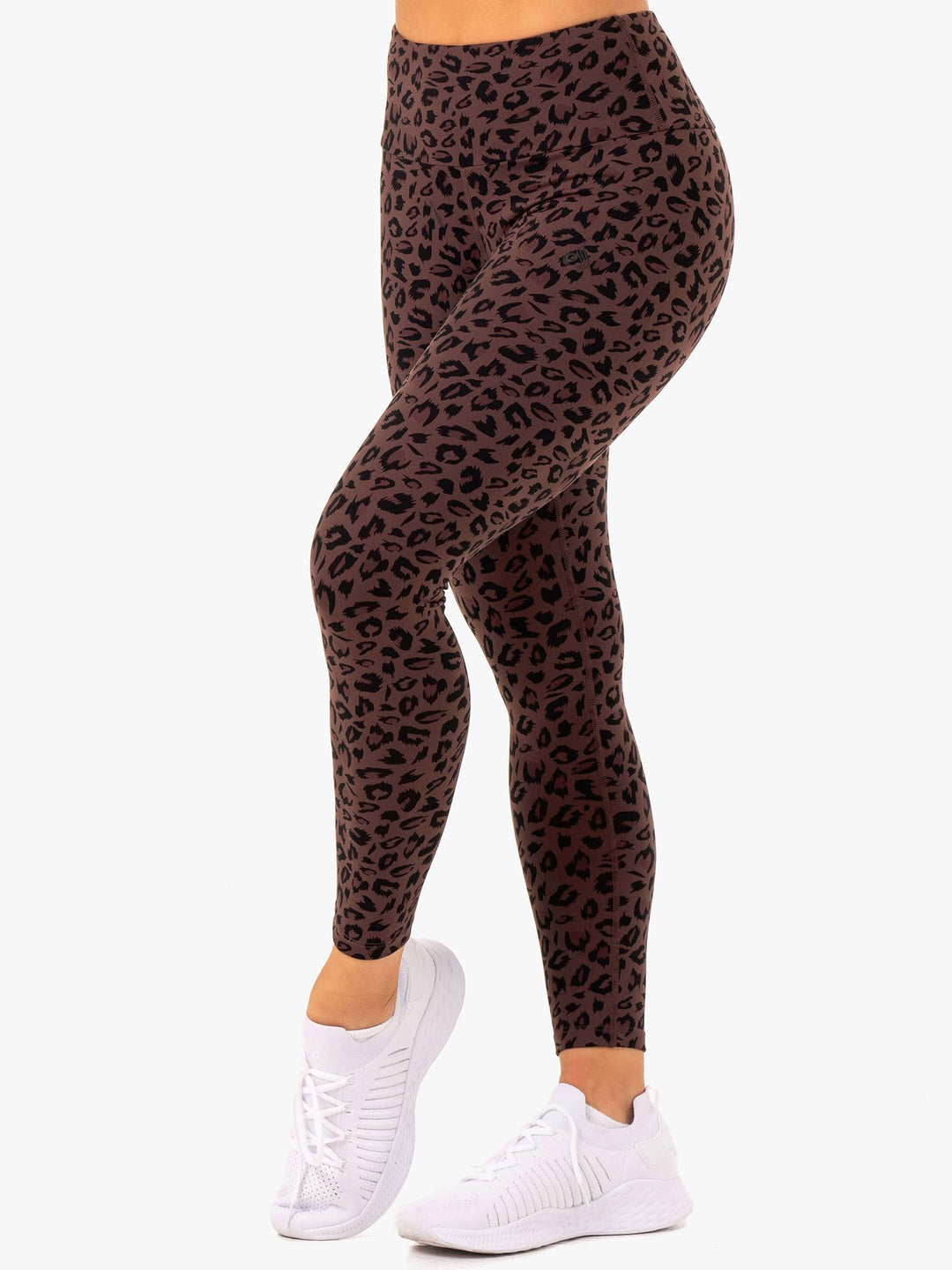 Amy Leopard Print Leggings in Brown
