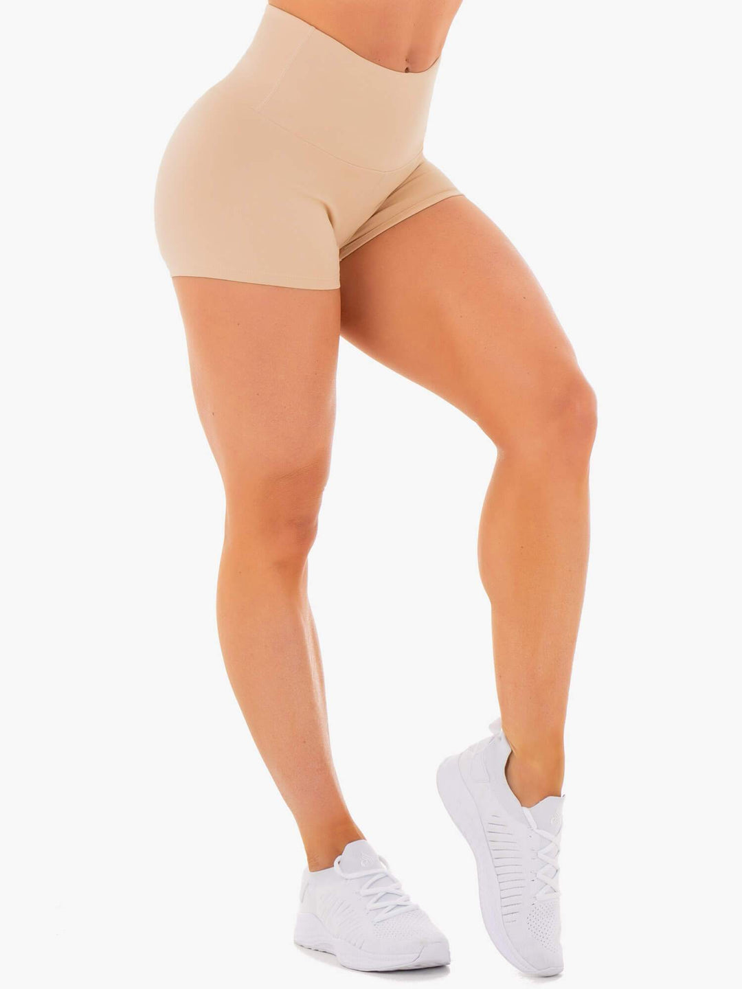 Adapt High Waisted Scrunch Shorts - Nude Clothing Ryderwear 