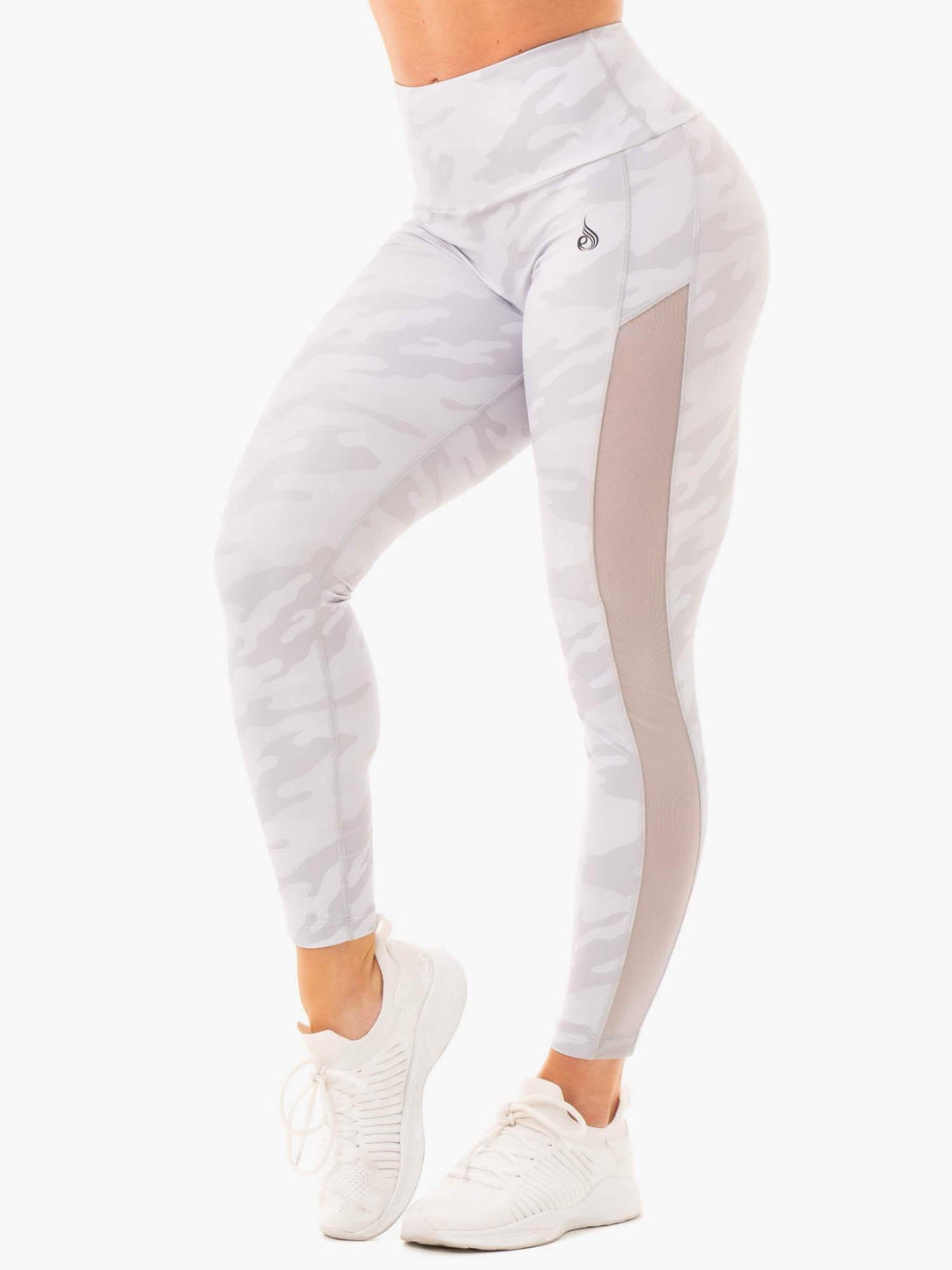 Camo Scrunch Bum Leggings - Grey Camo Clothing Ryderwear 