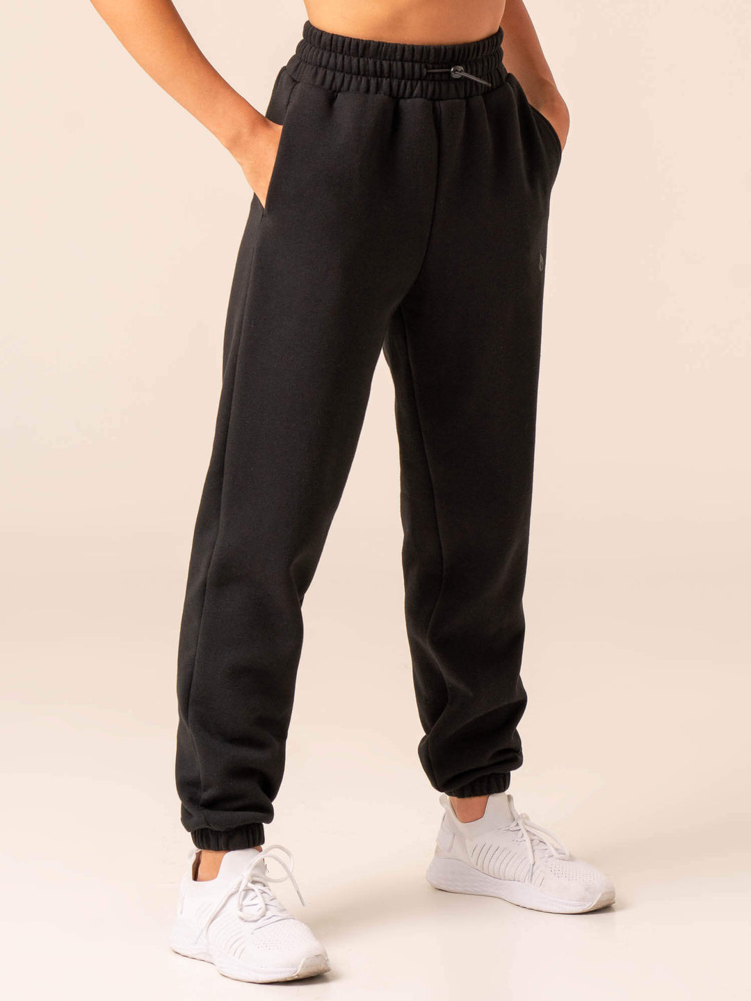 Embody Oversized Track Pants - Black Clothing Ryderwear 