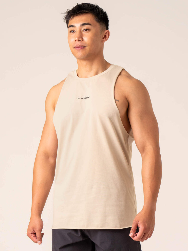 Emerge Drop Armhole Tank - Sand - Ryderwear