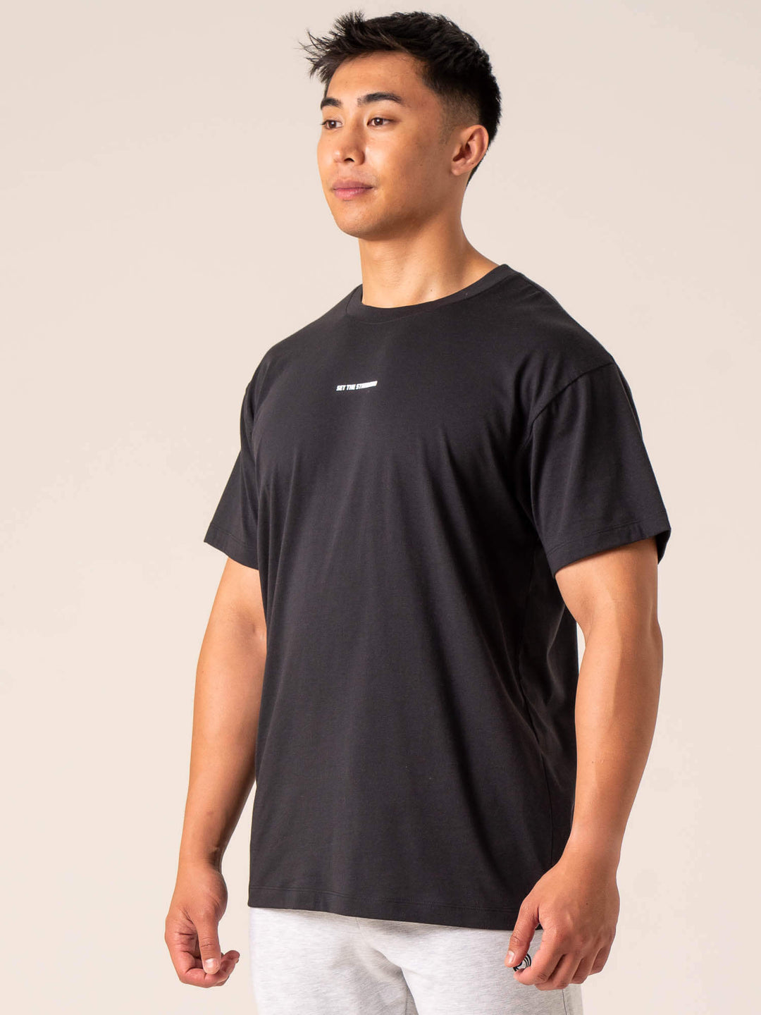 Emerge Oversized T-Shirt - Faded Black Clothing Ryderwear 