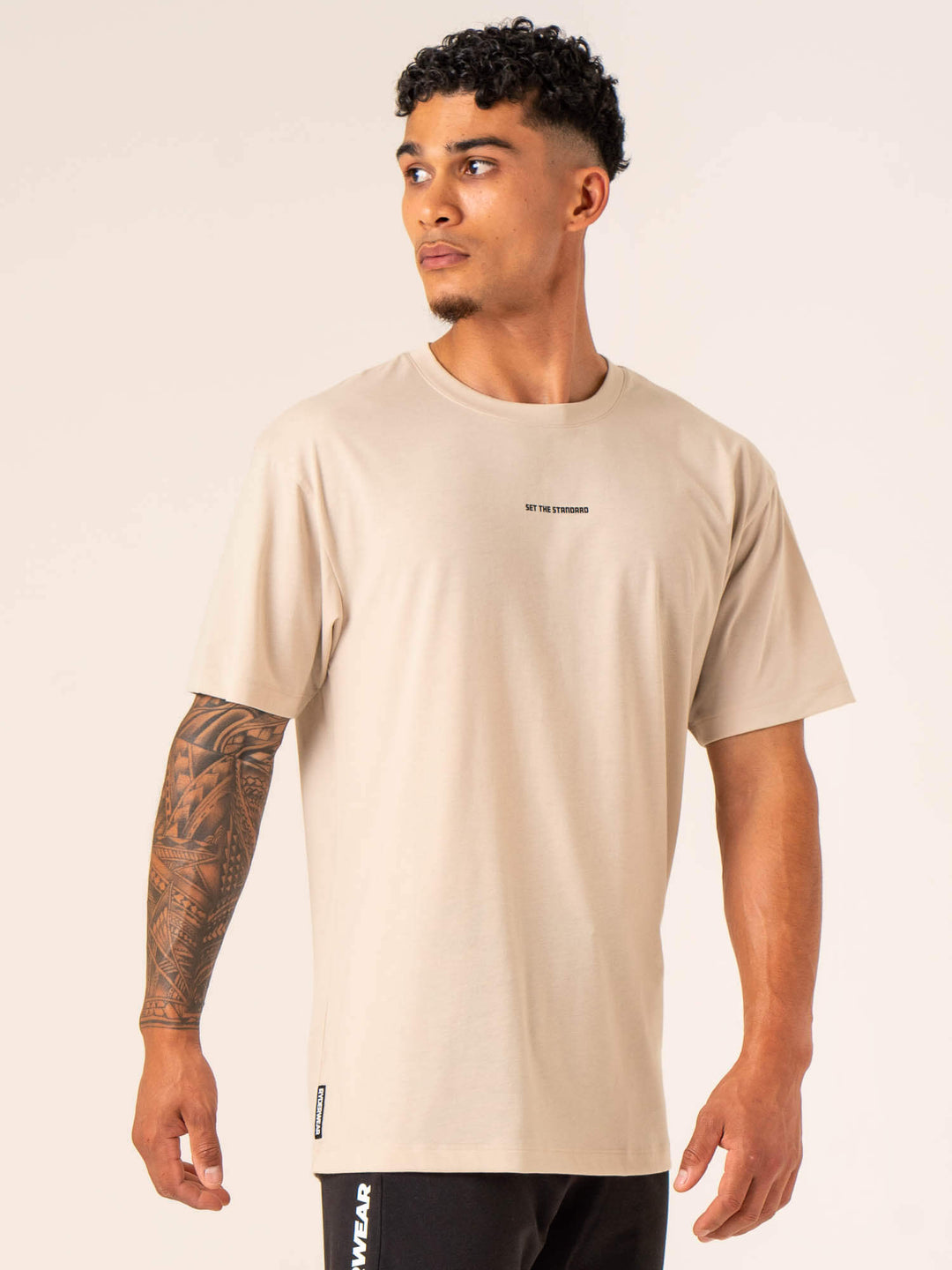 Emerge Oversized T-Shirt - Sand Clothing Ryderwear 