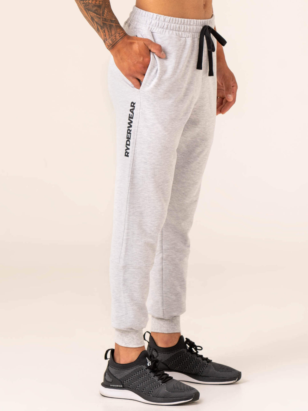 Emerge Track Pant - Snow Grey Marl Clothing Ryderwear 