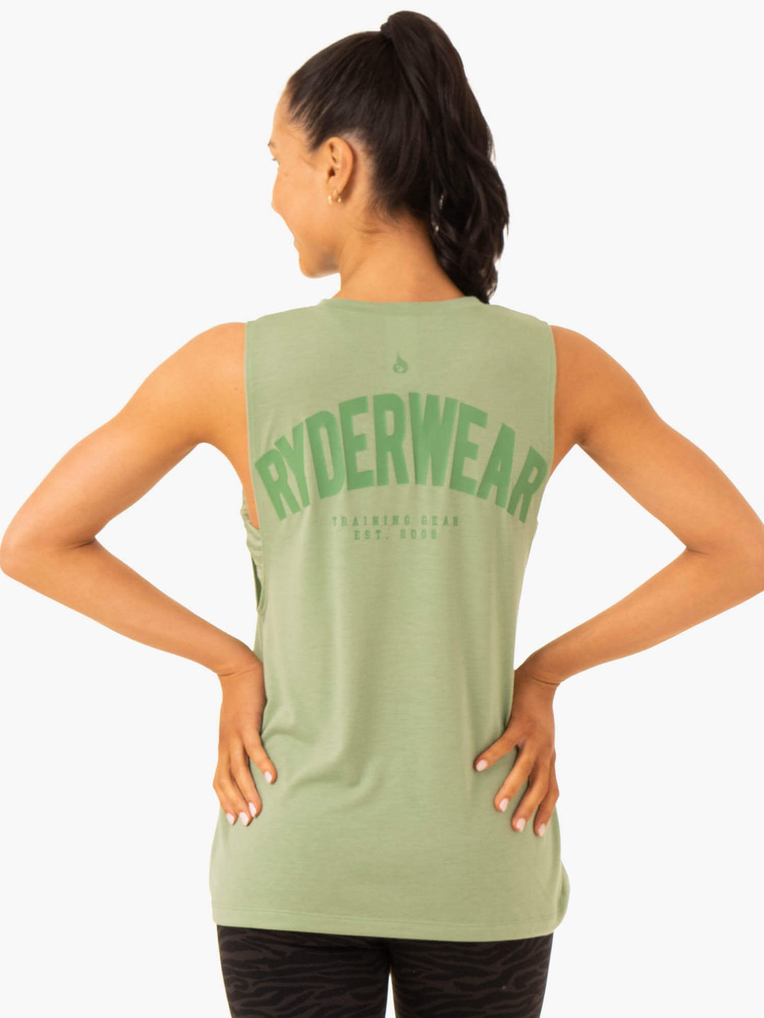 Emerge Training Tank - Jade Green Clothing Ryderwear 