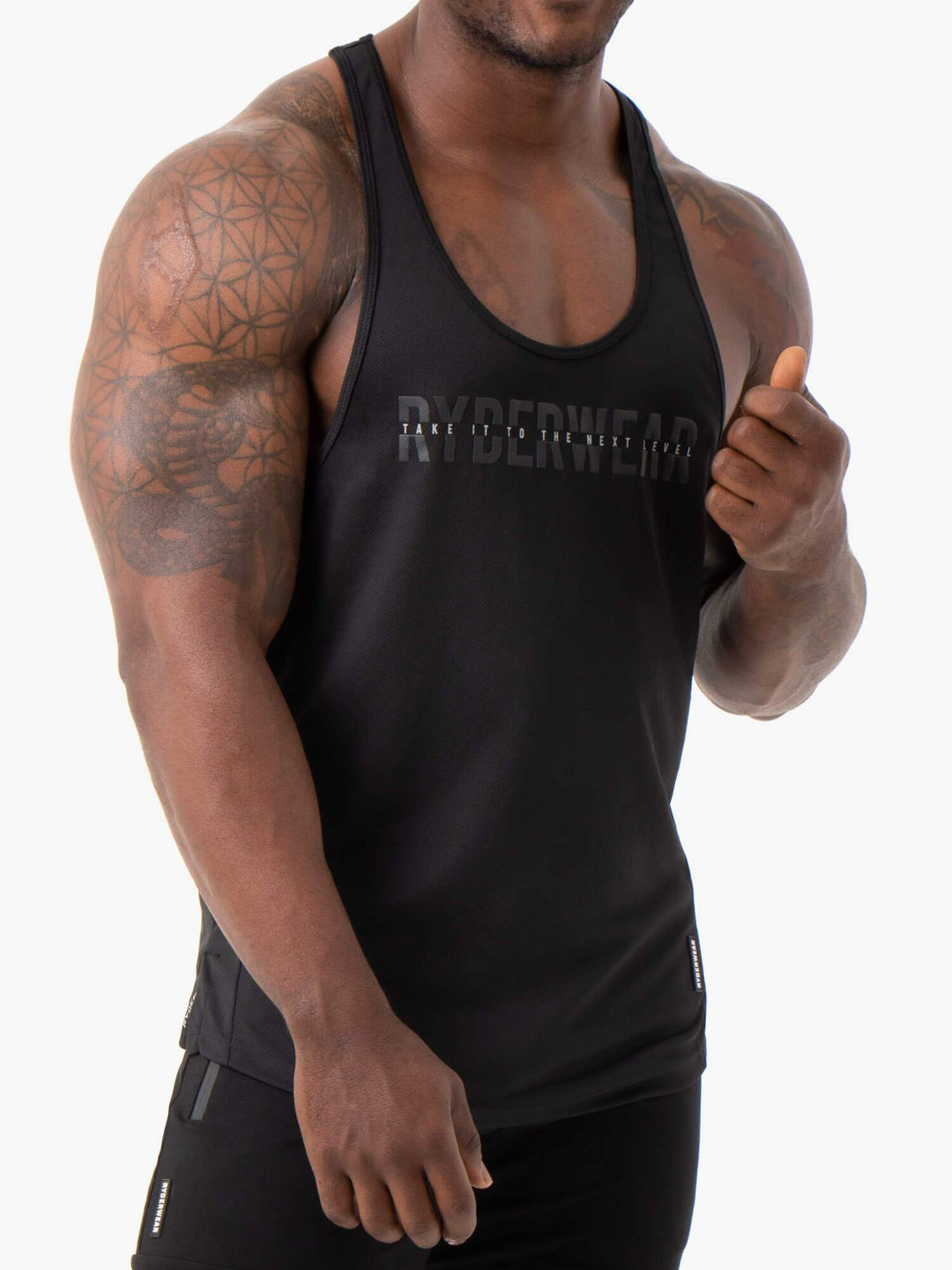 Energy Mesh T-Back - Black Clothing Ryderwear 