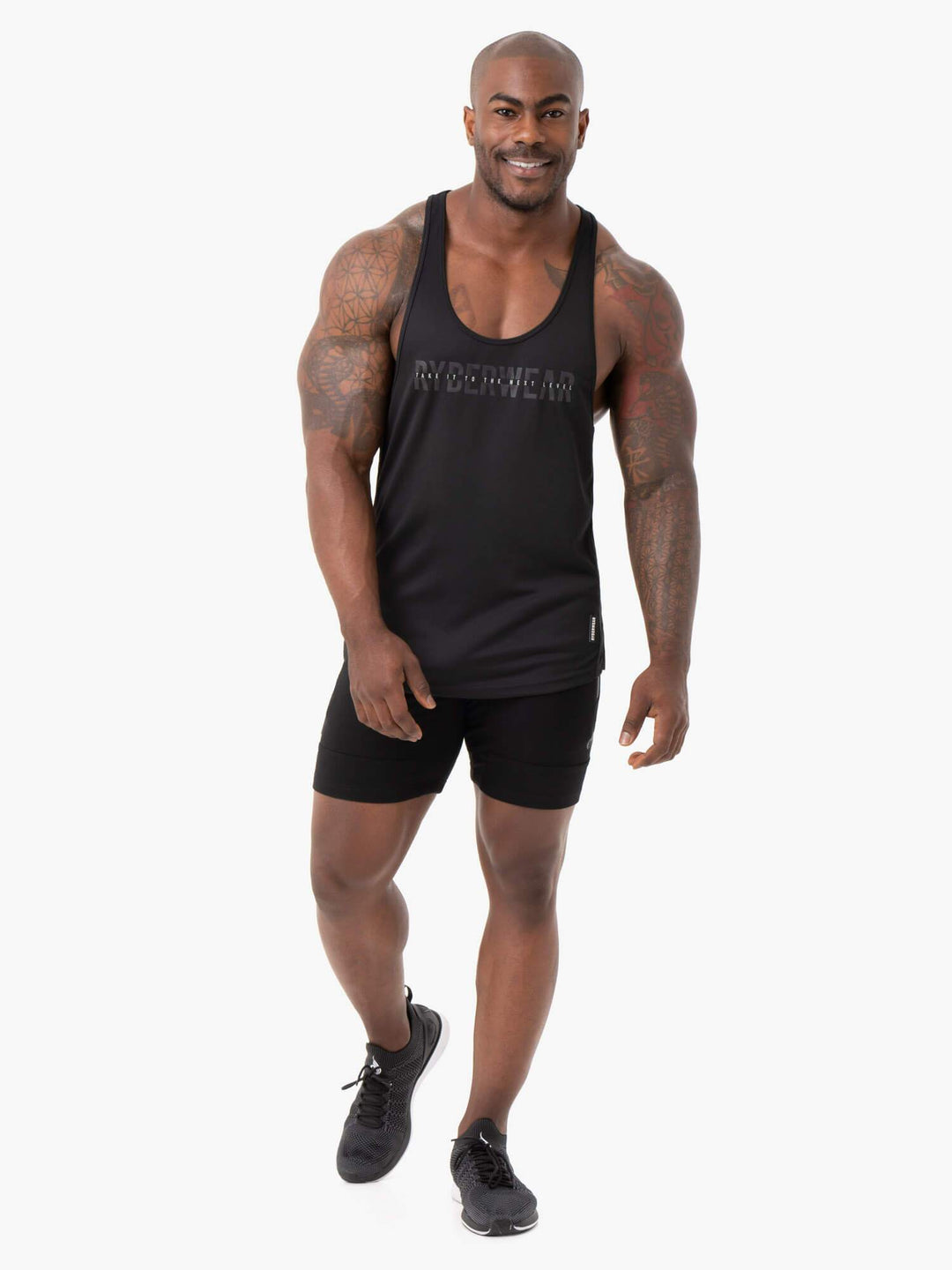 Energy Mesh T-Back - Black Clothing Ryderwear 