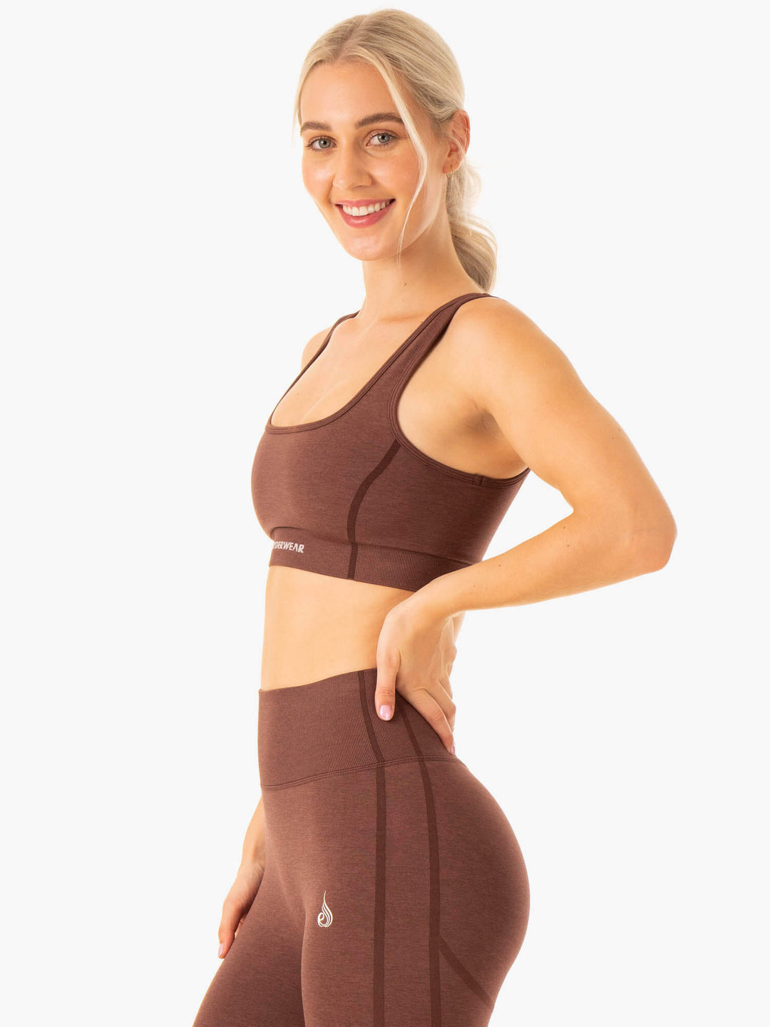 Enhance Seamless Sports Bra - Chocolate Clothing Ryderwear 