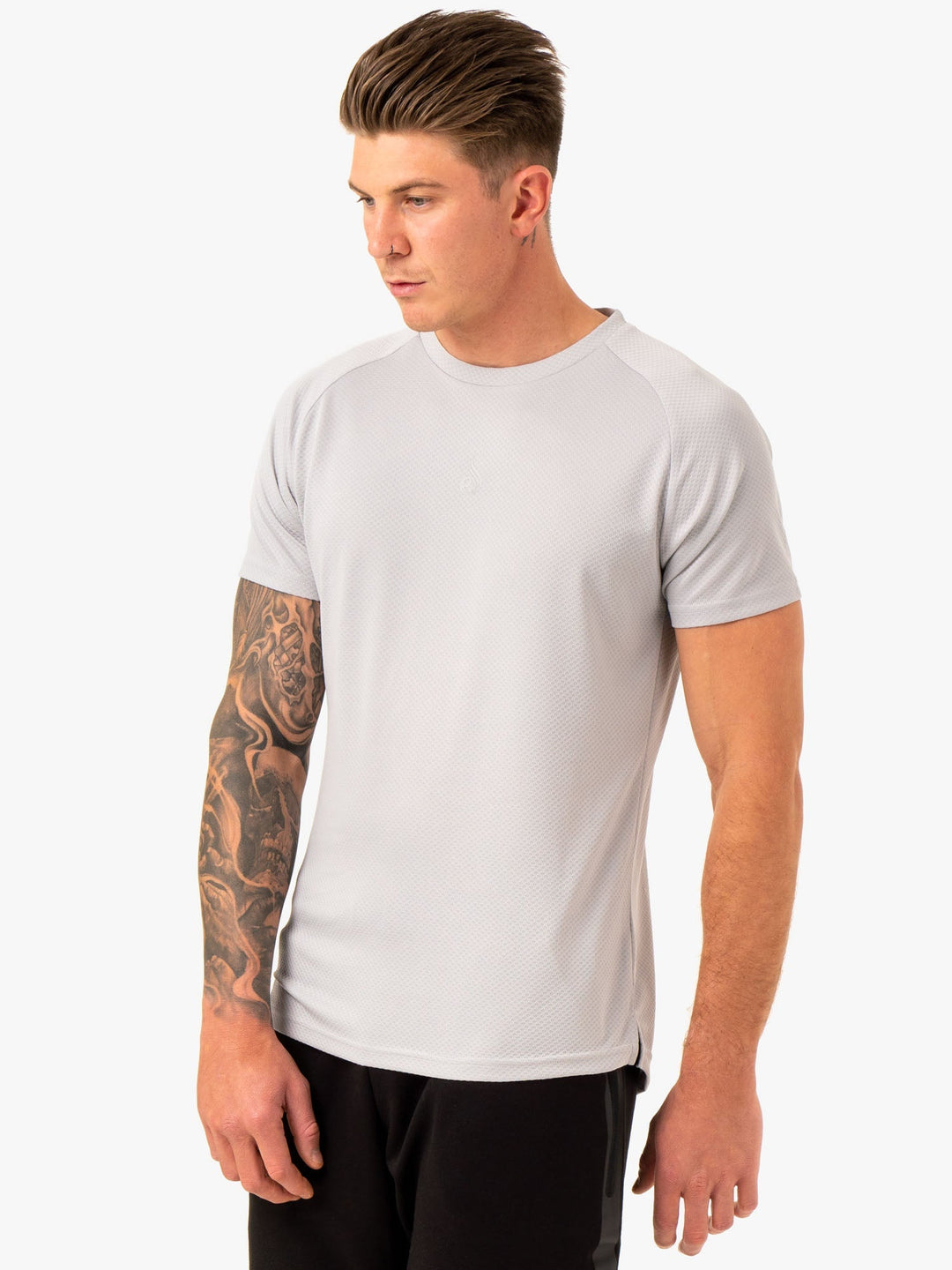Enhance T-Shirt - Snow Grey Clothing Ryderwear 