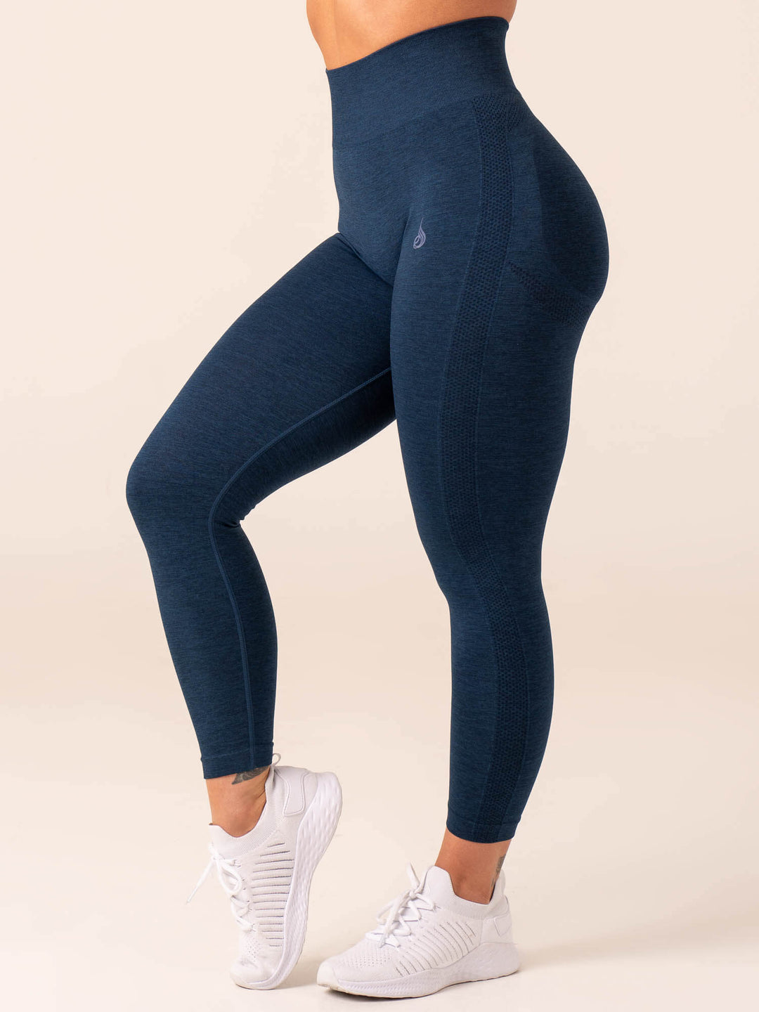 Evolve Seamless Leggings - Navy Marl Clothing Ryderwear 