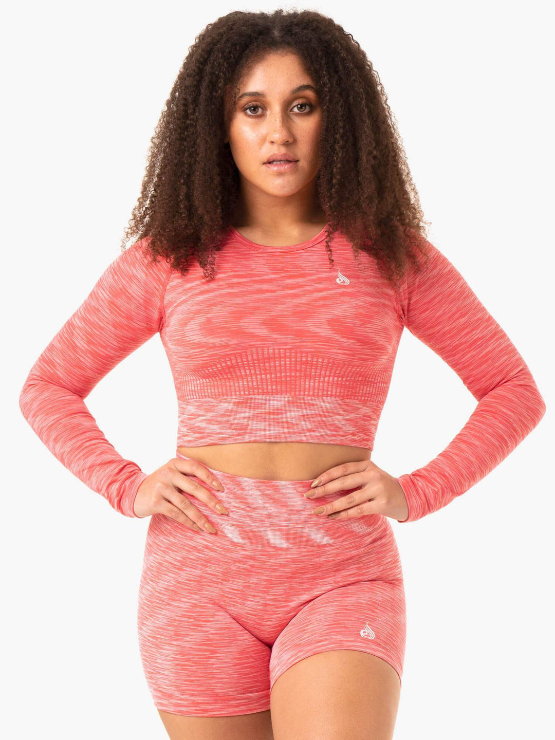 Evolve Seamless Long Sleeve Top - Coral Clothing Ryderwear 