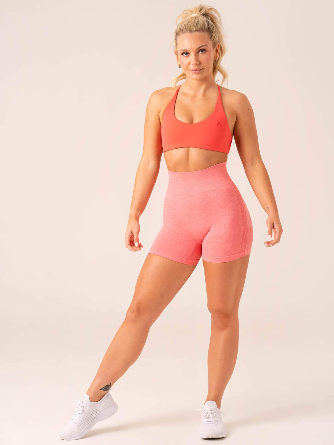 Evolve Seamless Shorts - Coral Marl Clothing Ryderwear 