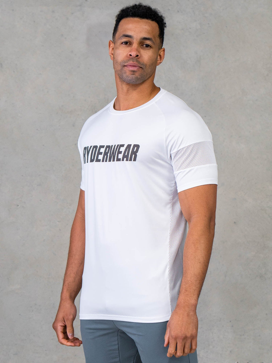 Flex Mesh T-Shirt - White Clothing Ryderwear 