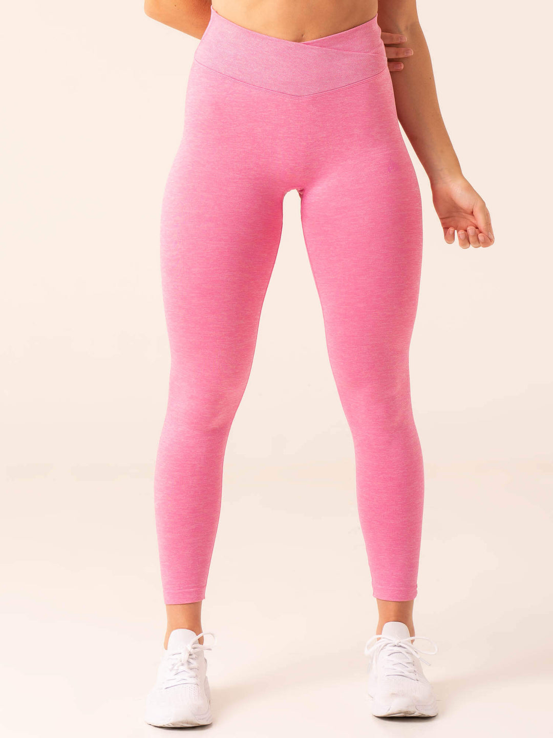 Focus Scrunch Seamless Leggings - Hot Pink Marl Clothing Ryderwear 