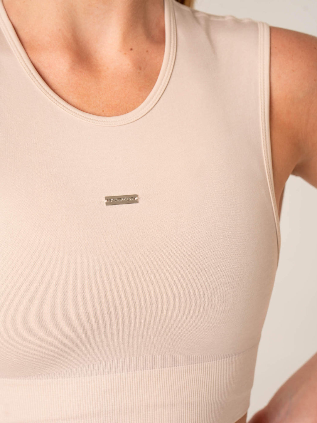 Focus Seamless Tank - Chalk Marl Clothing Ryderwear 