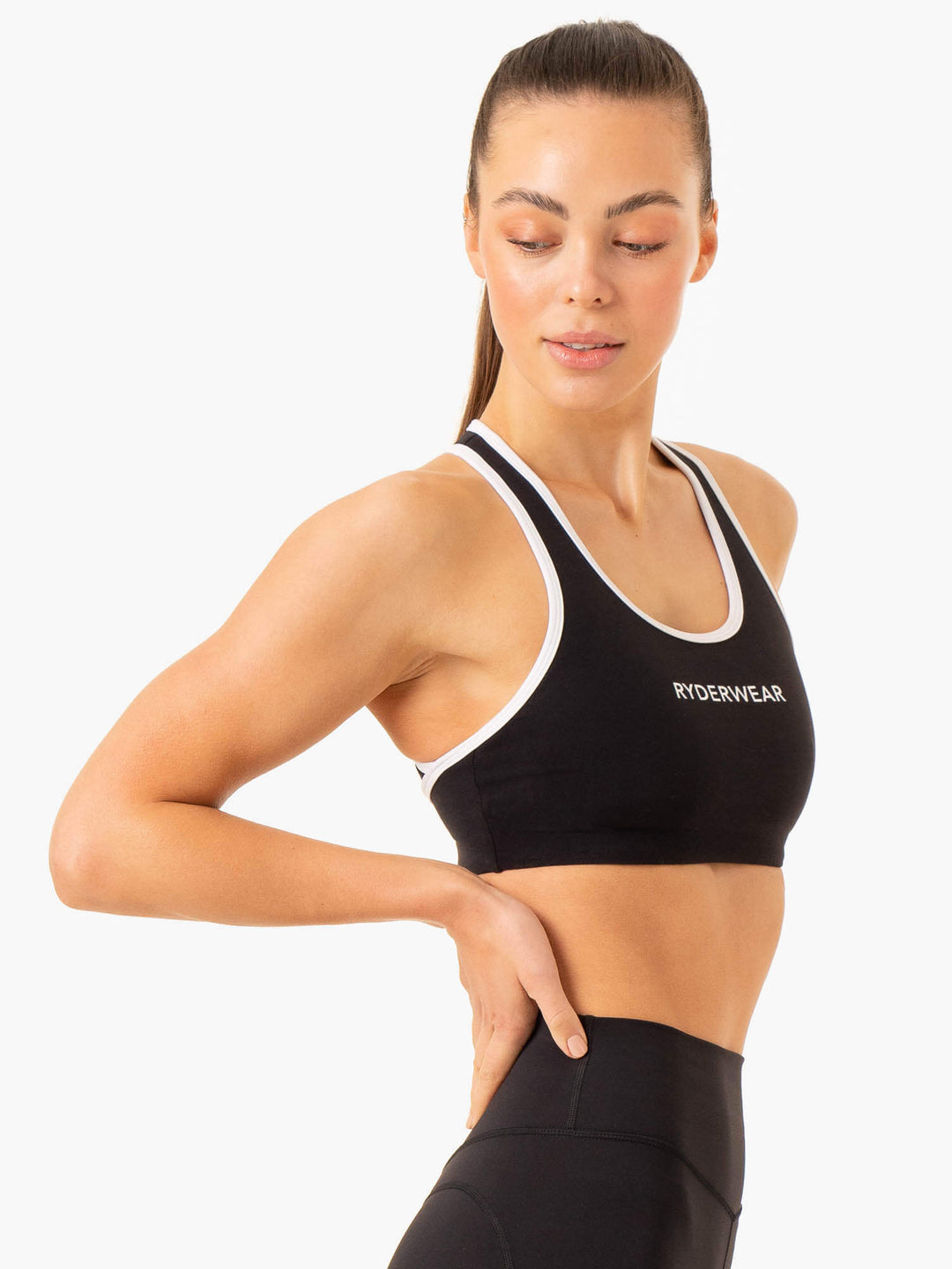 Frequency High Impact Sports Bra - Black Clothing Ryderwear 