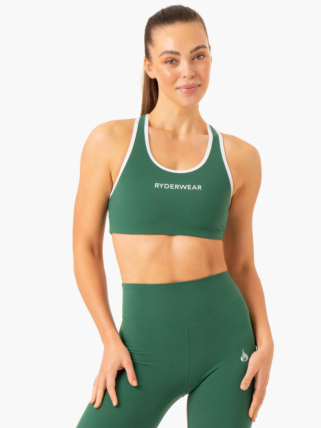 Frequency High Impact Sports Bra - Emerald Clothing Ryderwear 