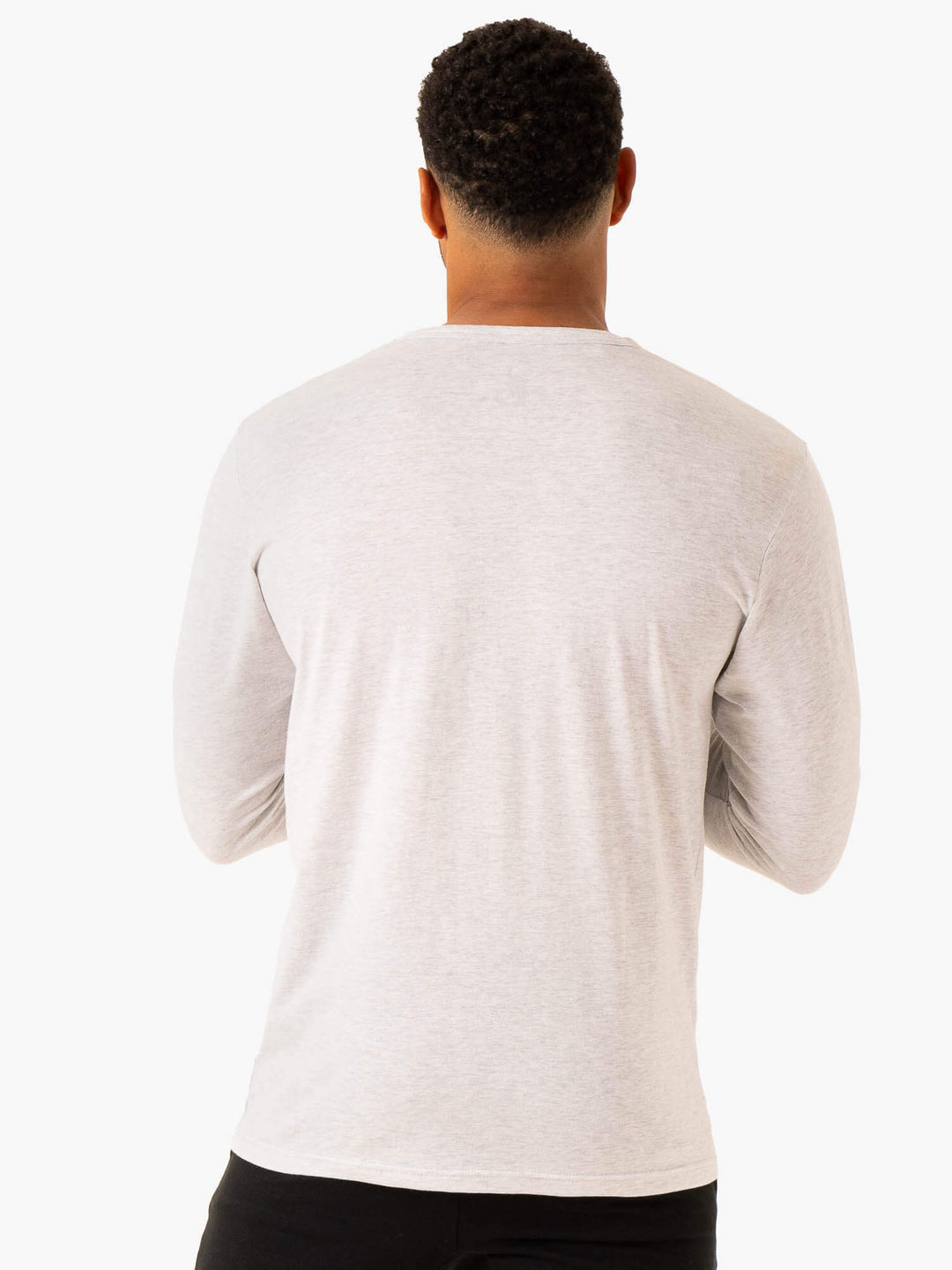 Graphic Long Sleeve T-Shirt - Grey Marl Clothing Ryderwear 