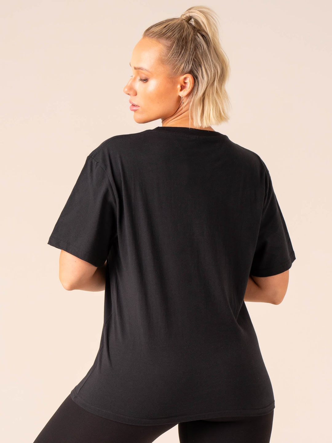 Grit Oversized T-Shirt - Black Clothing Ryderwear 