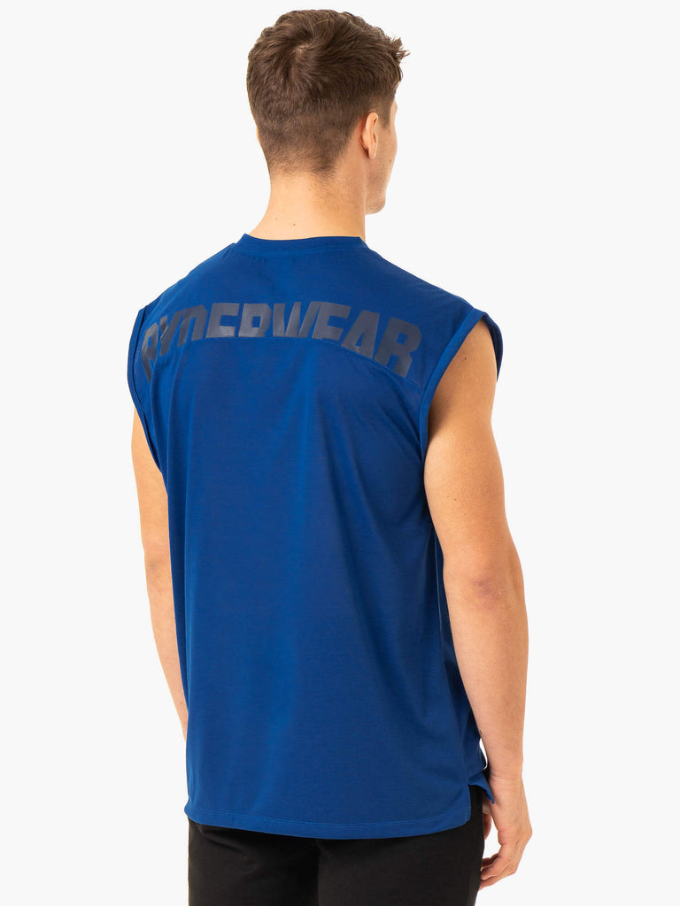 Heritage Wide Cut Tank Cobalt Blue Ryderwear