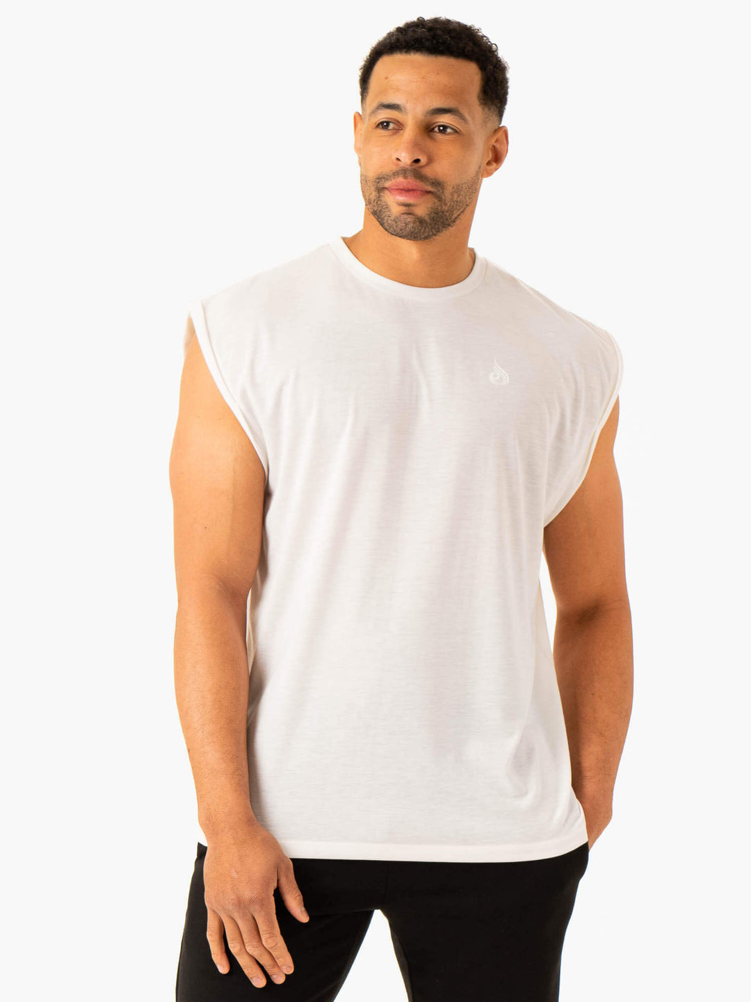 Heritage Wide Cut Tank - Off White Clothing Ryderwear 