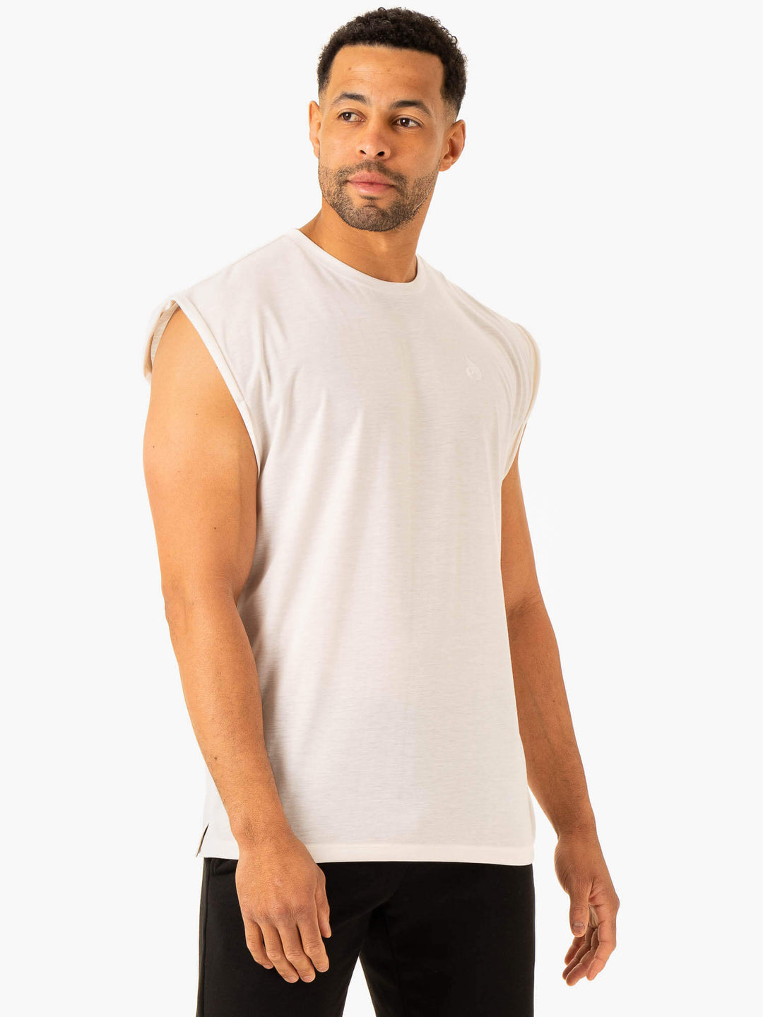 Heritage Wide Cut Tank - Off White Clothing Ryderwear 