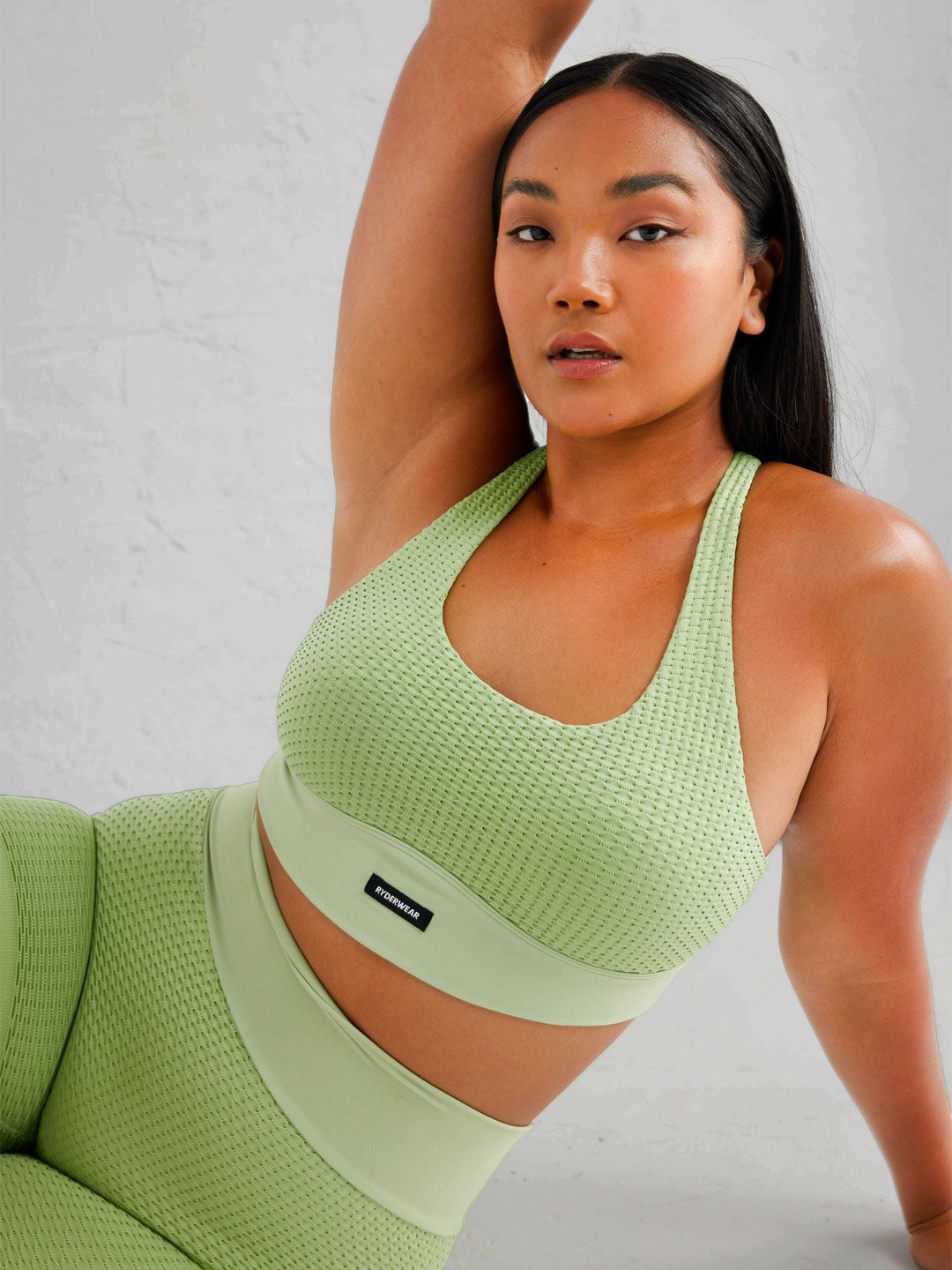 Honeycomb Seamless Sports Bra - Sage Clothing Ryderwear 