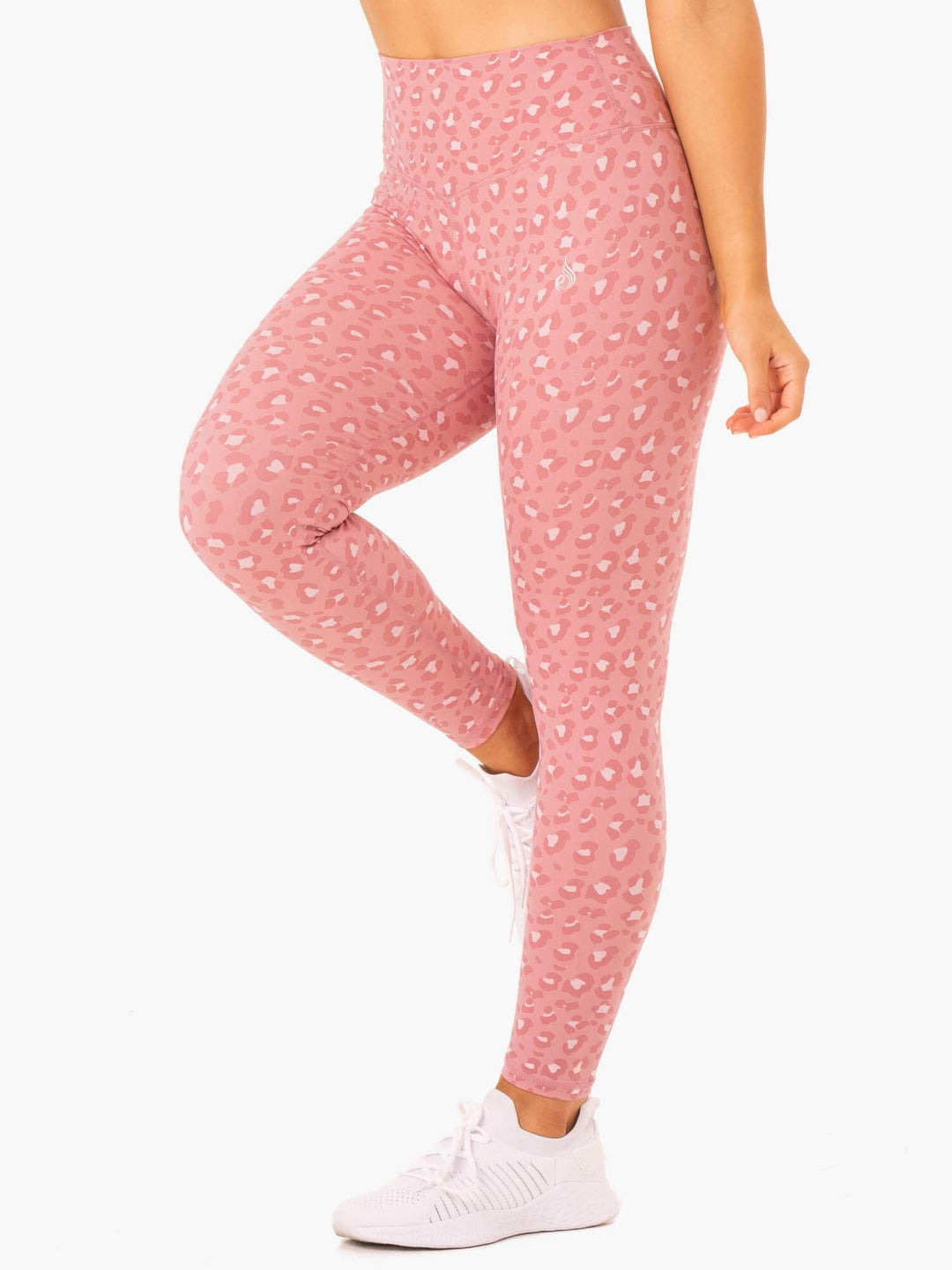 Hybrid Full Length Leggings - Pink Leopard Clothing Ryderwear 