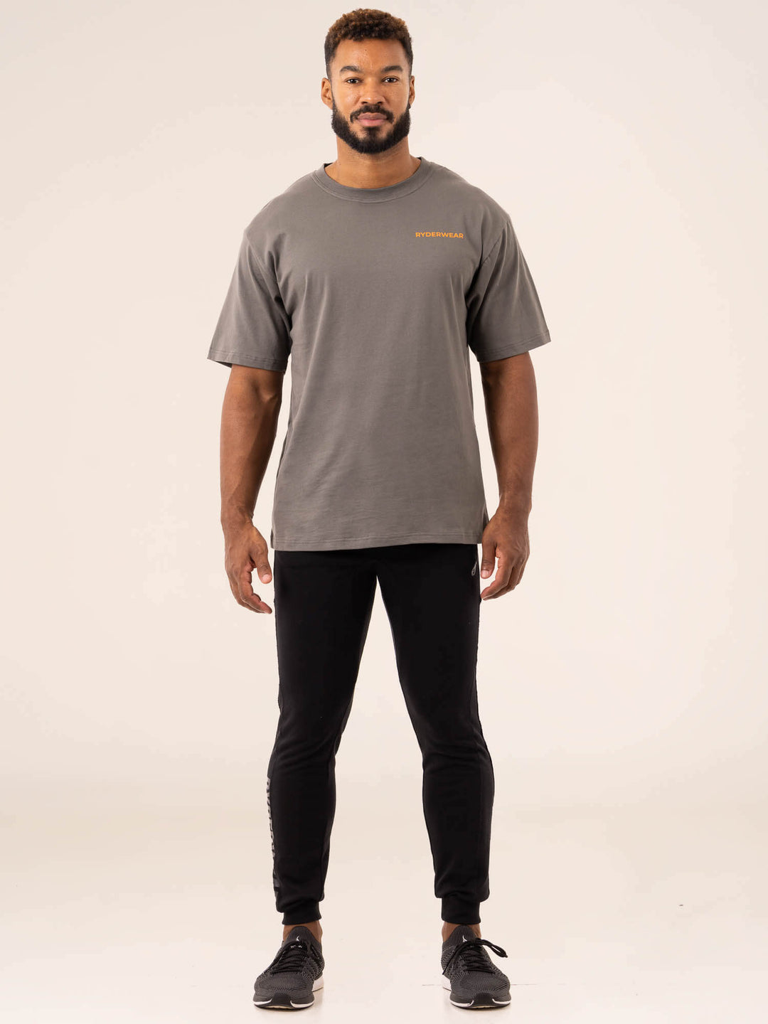 Industry Oversized T-Shirt - Charcoal Clothing Ryderwear 