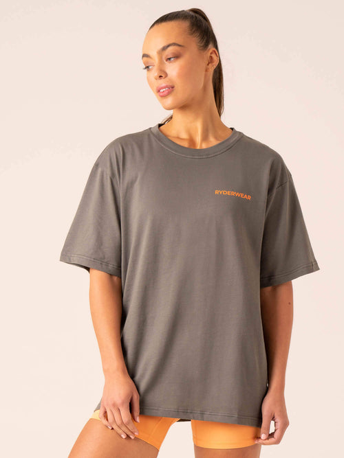 Industry Oversized T-Shirt Charcoal