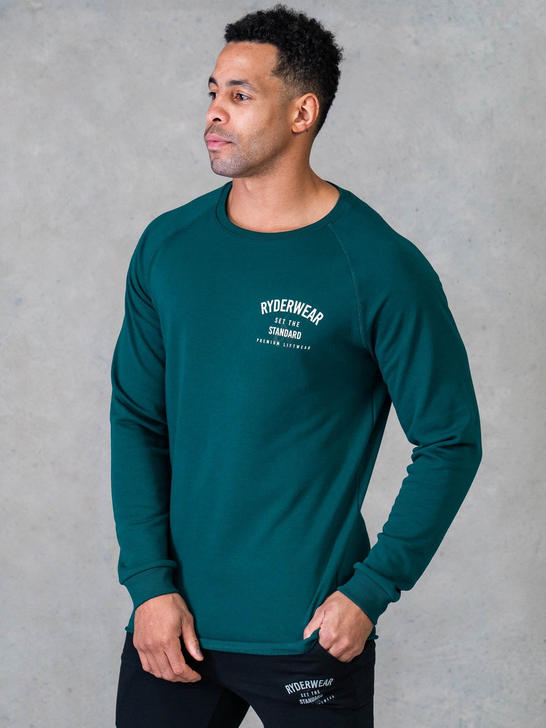 Legacy Crewneck - Emerald Clothing Ryderwear 