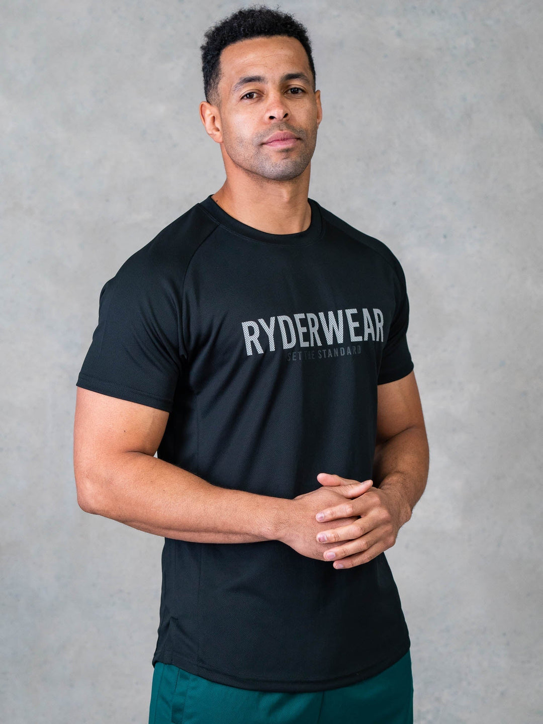Legacy Mesh T-Shirt - Black Clothing Ryderwear 