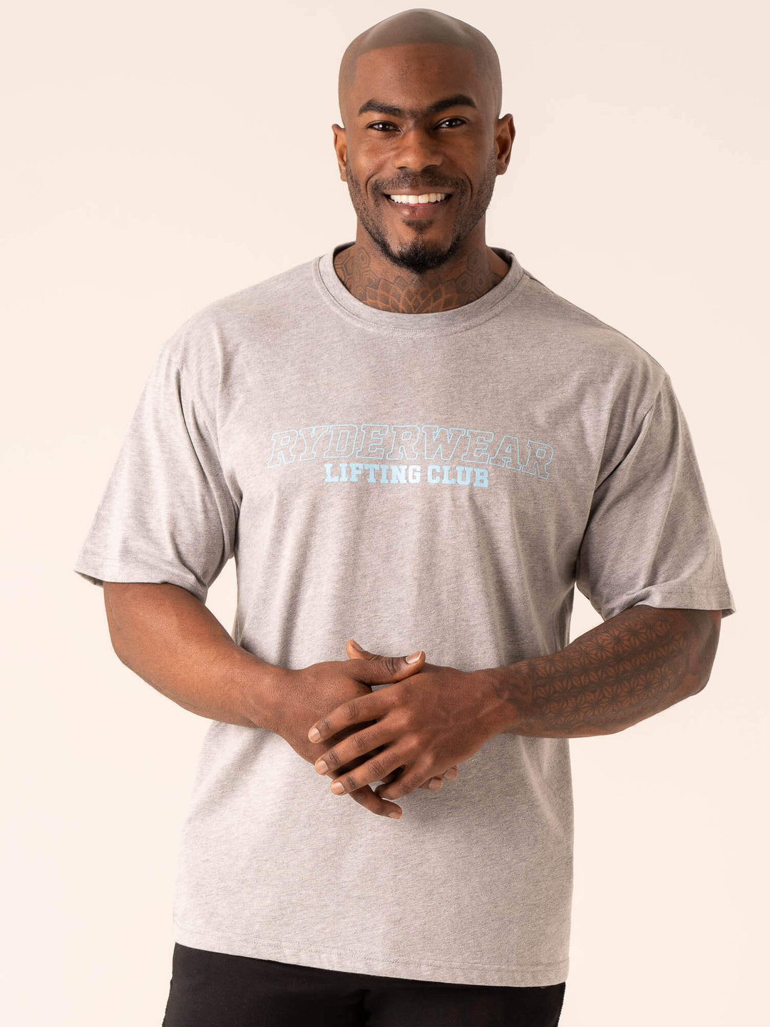 Lifting Club T-Shirt - Grey Marl Clothing Ryderwear 