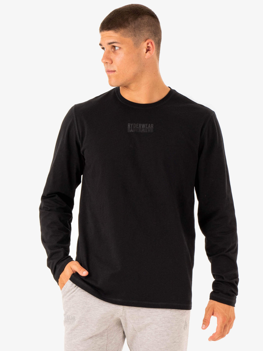 Limitless Long Sleeve T-Shirt - Black Clothing Ryderwear 