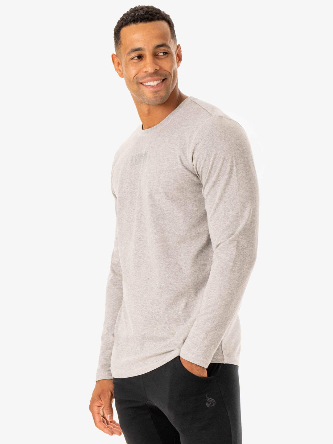 Limitless Long Sleeve T-Shirt - Grey Marl Clothing Ryderwear 