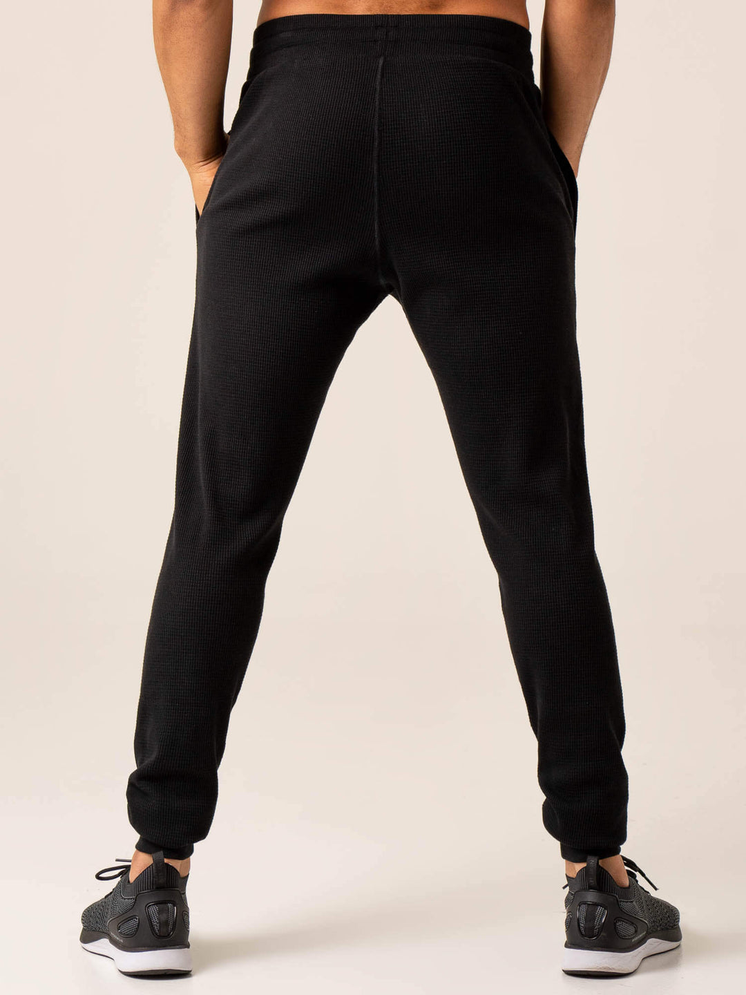 Men's Waffle Lounge Pants - Black Clothing Ryderwear 