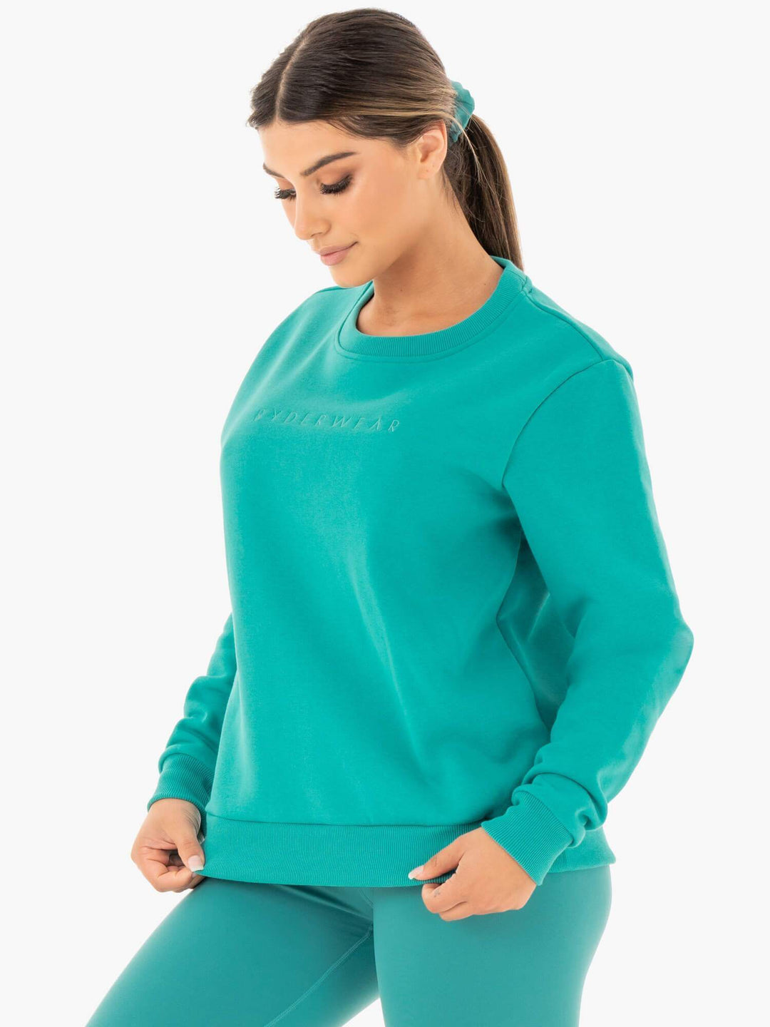 Motion Oversized Sweater - Teal Clothing Ryderwear 