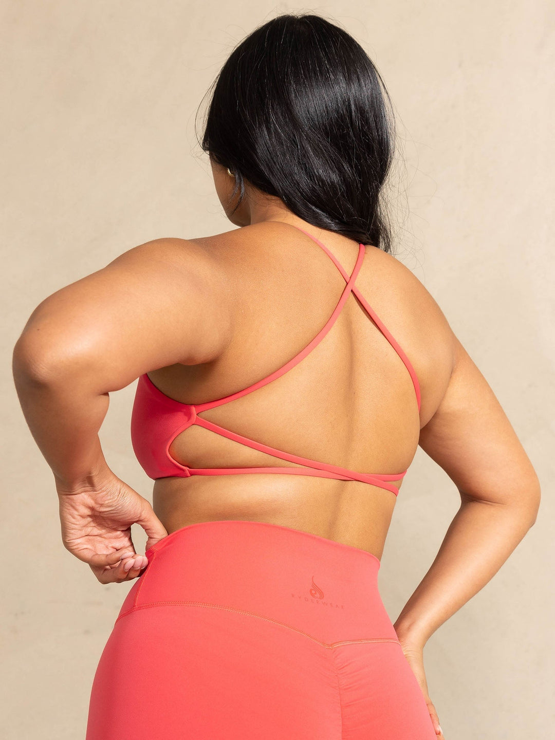 NKD Embody Sports Crop - Neon Salmon Clothing Ryderwear 