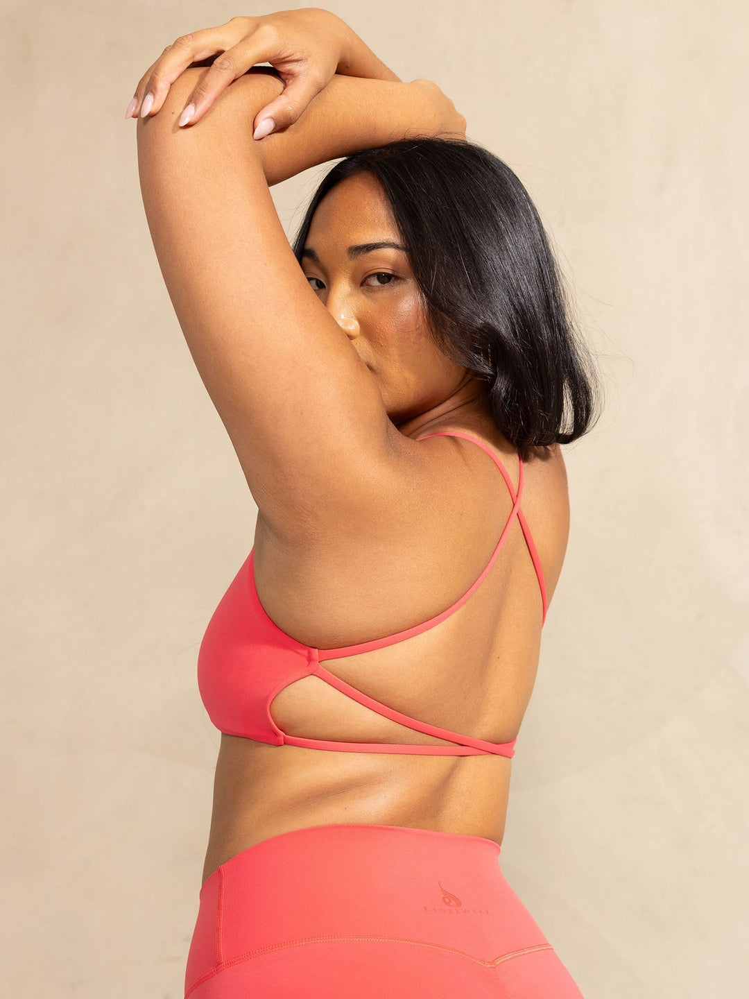 NKD Embody Sports Crop - Neon Salmon Clothing Ryderwear 