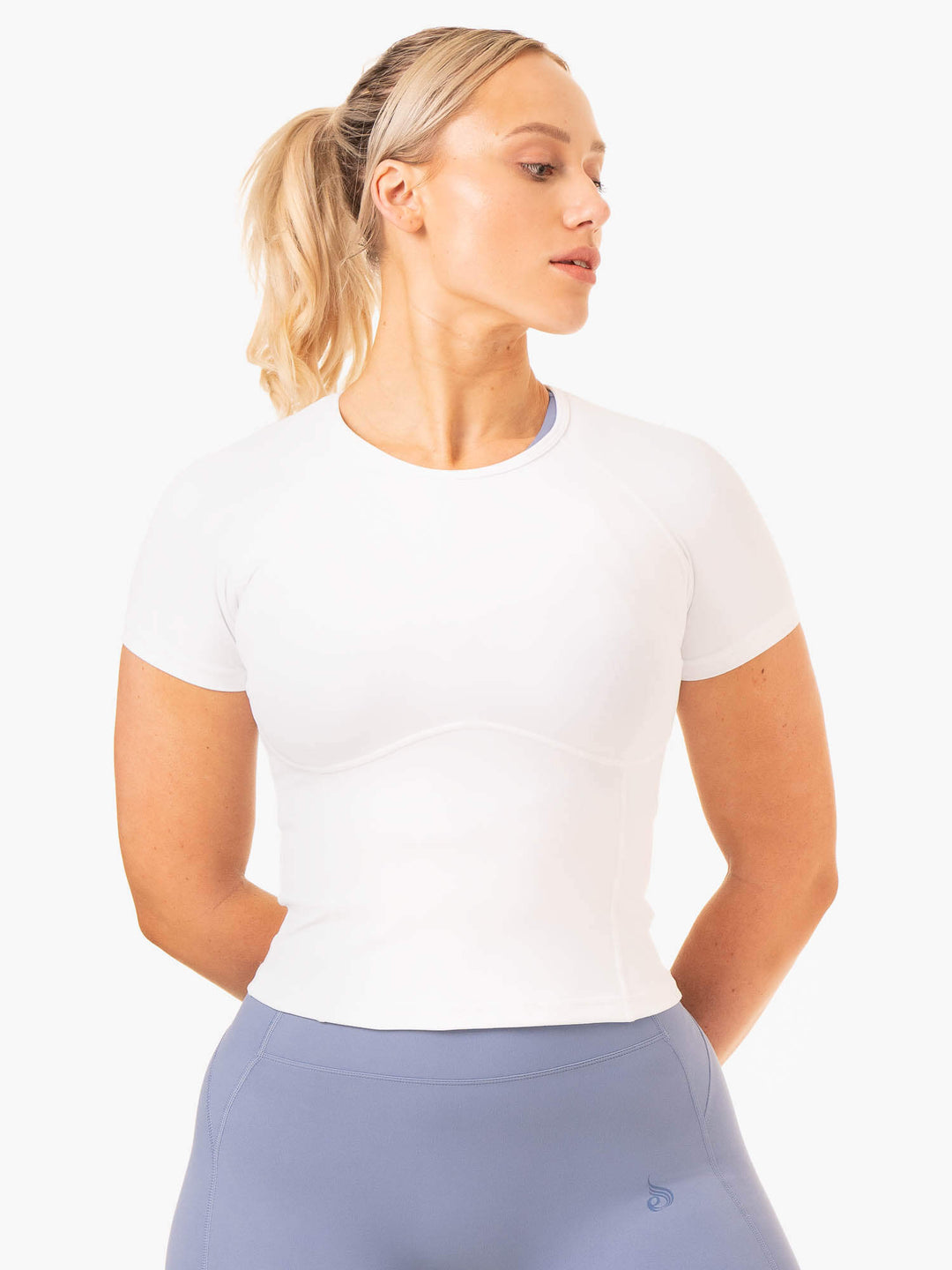 NKD Frame Fitted T-Shirt - White Clothing Ryderwear 