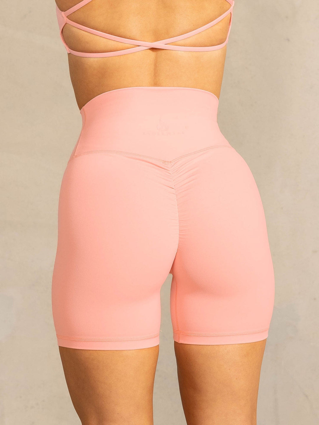 NKD High Waisted Scrunch Shorts - Pink Clothing Ryderwear 