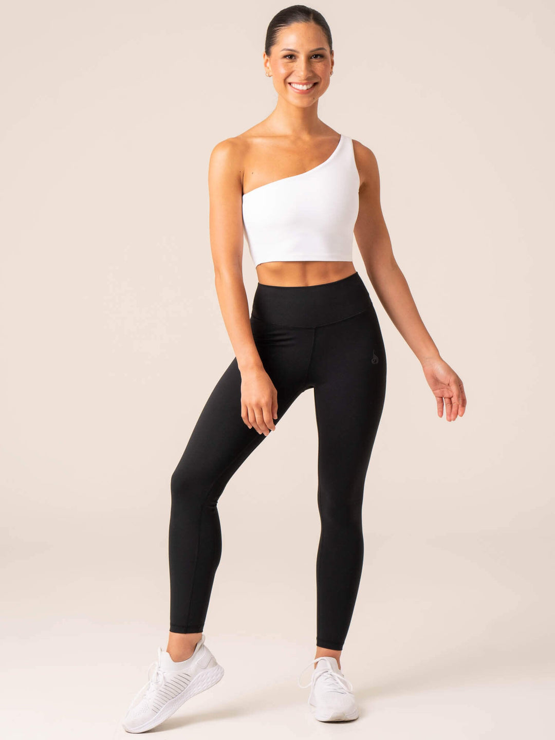 NKD One Shoulder Tank Bra - White Clothing Ryderwear 