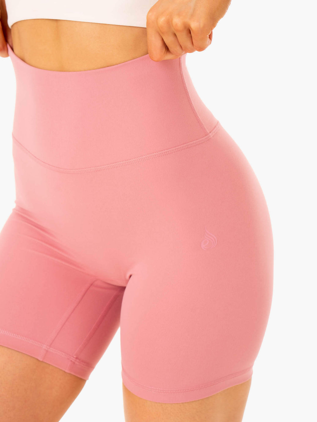 NKD Refine High Waisted Shorts - Dusty Pink Clothing Ryderwear 